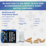 Sea Moss Black SeedOil 80g with Ashwagandha &Burdock Root Capsules 60 Capsules