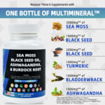 Sea Moss Black SeedOil 80g with Ashwagandha &Burdock Root Capsules 60 Capsules