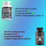 Sea Moss 3000mg Black Seed Oil 2000mg Ashwagandha 1000mg Turmeric 1000mg Bladderwrack 1000mg Burdock 1000mg & Vitamin C & D3 with Elderberry Manuka Dandelion Yellow Dock Iodine Chlorophyll ACV