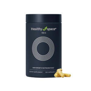 Healthy Space，Men's Hair Growth Supplements, Clinically Tested for Visibly Thicker Hair and Scalp Coverage