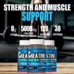 Creatine Monohydrate Gummies for Men & Women, Creatine Pre-Workout Gummies, Taurine&B6, Increase Strength, Energy & Endurance Chewable Creatine Gummy Supplements