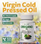 Oil of Oregano Capsules,15000mg Oil of Oregano with Black Seed Oil ,Oil of Oregano Capsules,Oregano Oil Supplement Capsules, 60Capsules Dietary Supplement