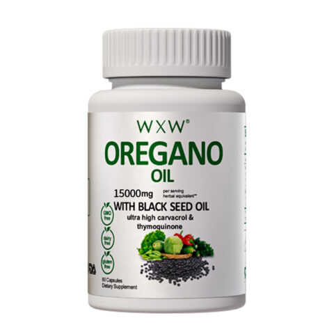 Oil of Oregano Capsules,15000mg Oil of Oregano with Black Seed Oil ,Oil of Oregano Capsules,Oregano Oil Supplement Capsules, 60Capsules Dietary Supplement