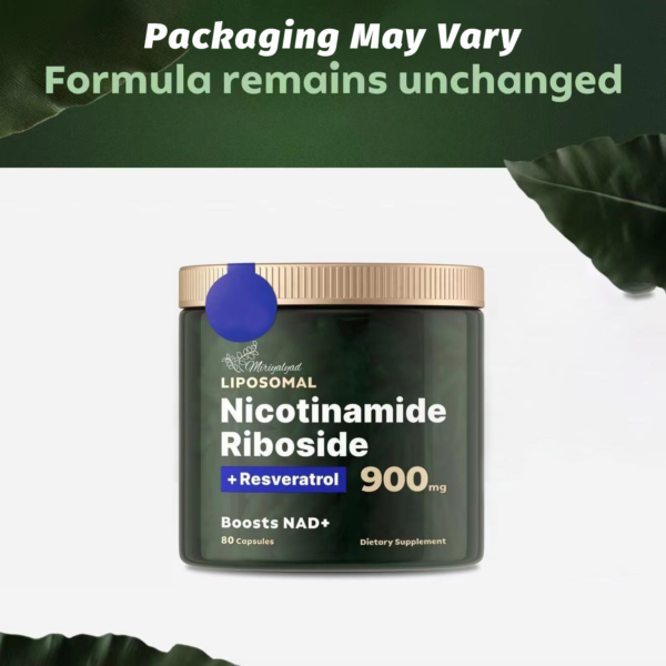 NMN Supplement Alternative - Liposomal Nicotinamide Riboside w/Resveratrol & Quercetin - High Purity NAD Supplement for Anti-Aging, Energy, Focus - 80 Capsules