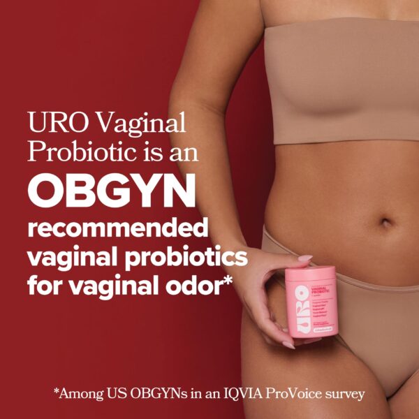 URO Vaginal Probiotics for Women pH Balance with Prebiotics & Lactobacillus Blend - Womens Health Supplement